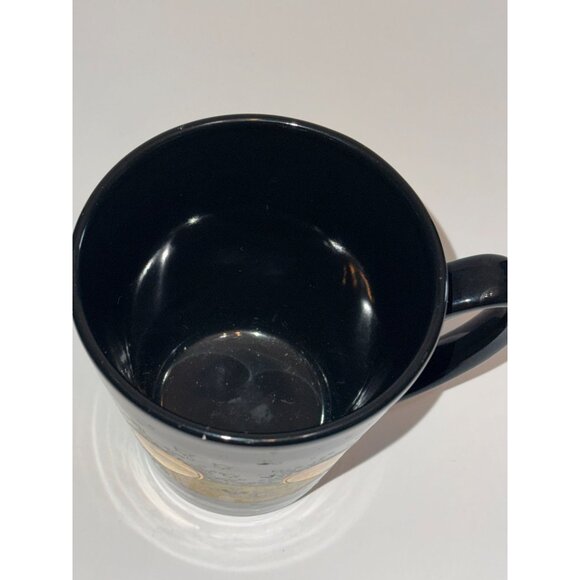 Disneyland Resort 50th Anniversary Black Ceramic Mug With Mickey Mouse & Gold Ac - Picture 2 of 6
